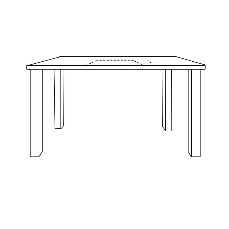 rechte bureau-tafel tot 300cm