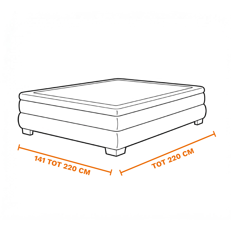 Tweepersoonsbed 141-220 cm breed op laten halen door de meubel ophaalservice van vootzy
