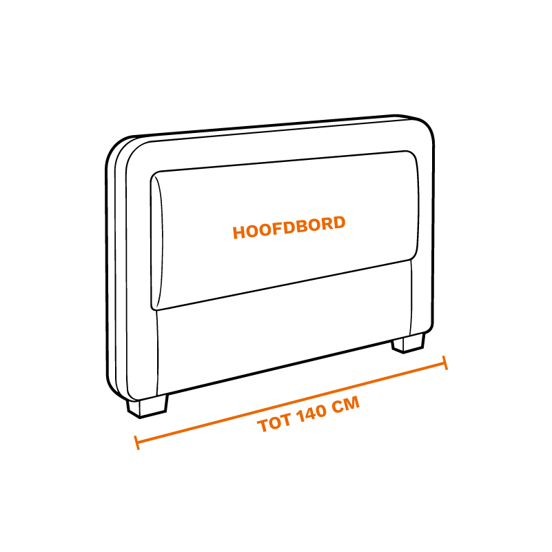 Hoofdbord tot 140 cm breed op laten halen door de meubel ophaalservice van vootzy