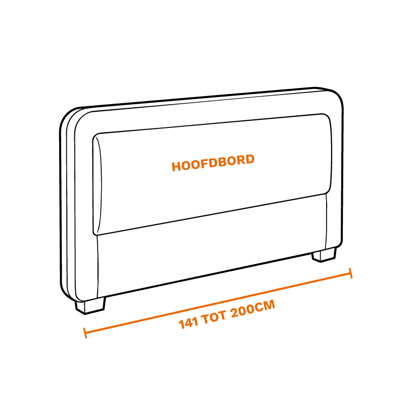 Hoofdbord 141-200 cm breed op laten halen door de meubel ophaalservice van vootzy