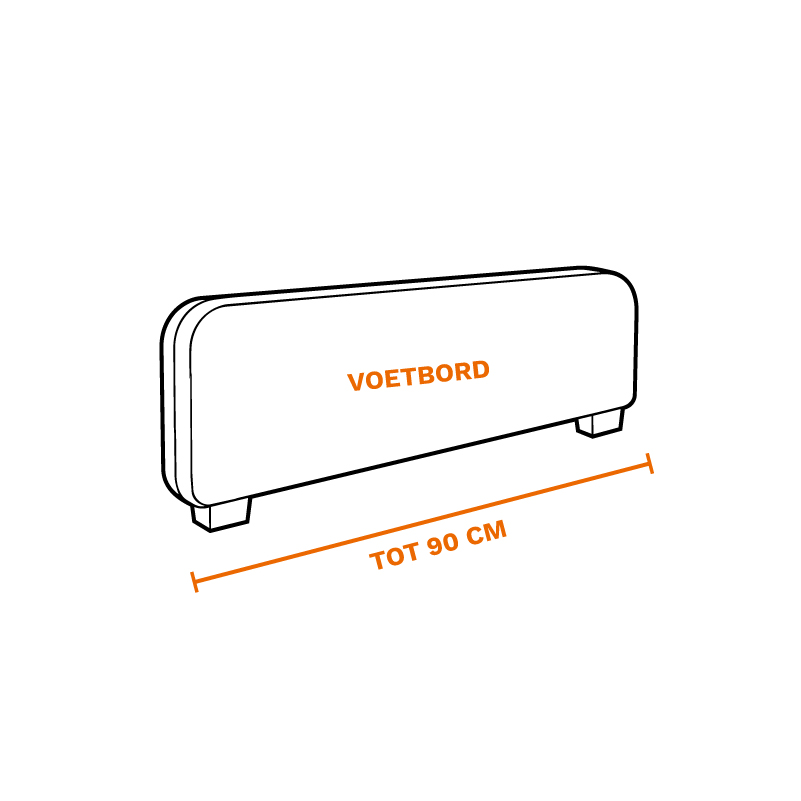 Voetbord tot 90 cm breed op laten halen door de meubel ophaalservice van vootzy