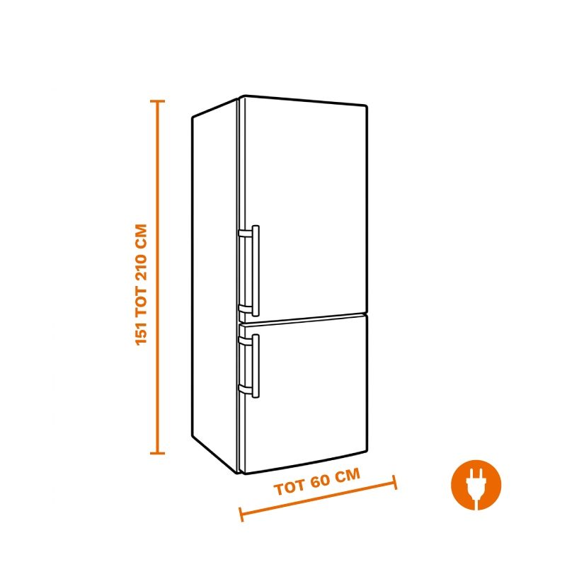 Koelkast of vriezer tot 210 cm hoog op laten halen door de meubel ophaalservice van vootzy