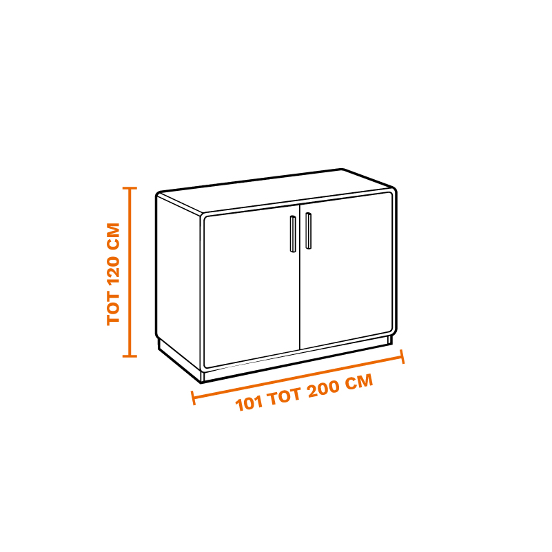 Kast 101-200 cm breed, tot 120 cm hoog op laten halen door de meubel ophaalservice van vootzy