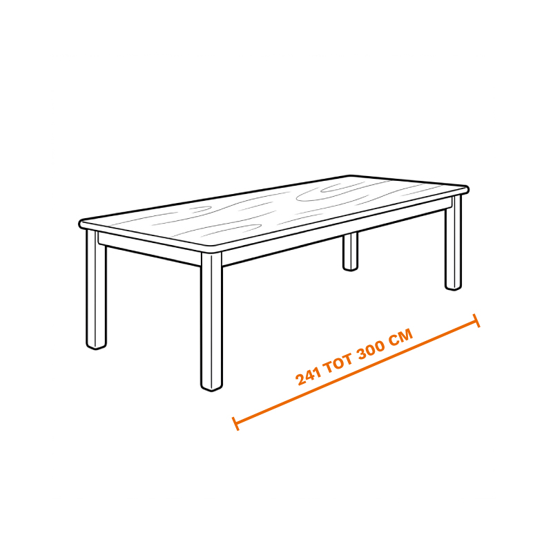 Houten eettafel tot 300 cm op laten halen door de meubel ophaalservice van vootzy