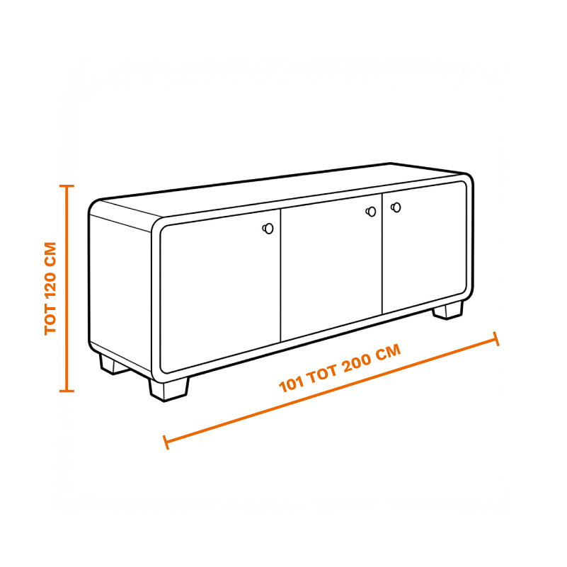 Kast van 101 tot 200 cm breed en 120 cm hoog op laten halen door de meubel ophaalservice van vootzy