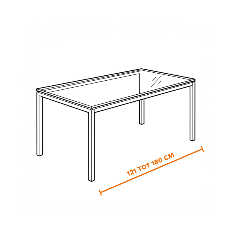 Eettafel van glas of steen tot 180 cm op laten halen door de meubel ophaalservice van vootzy