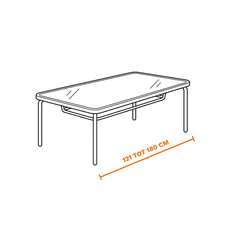 Tuin eettafel van glas of steen tot 180 cm op laten halen door de meubel ophaalservice van vootzy