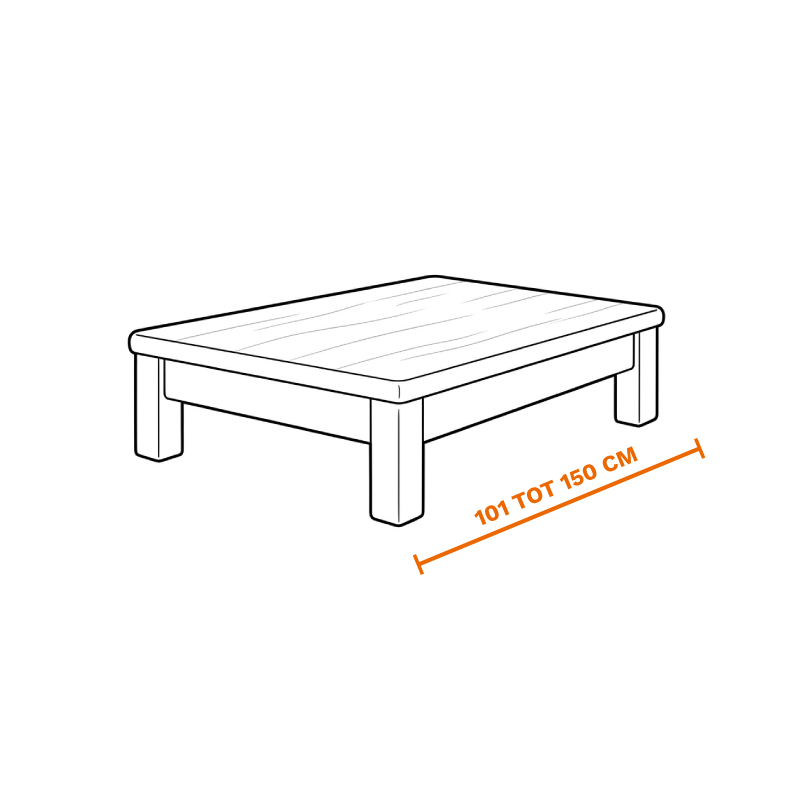 Houten salontafel op laten halen door de meubel ophaalservice van vootzy