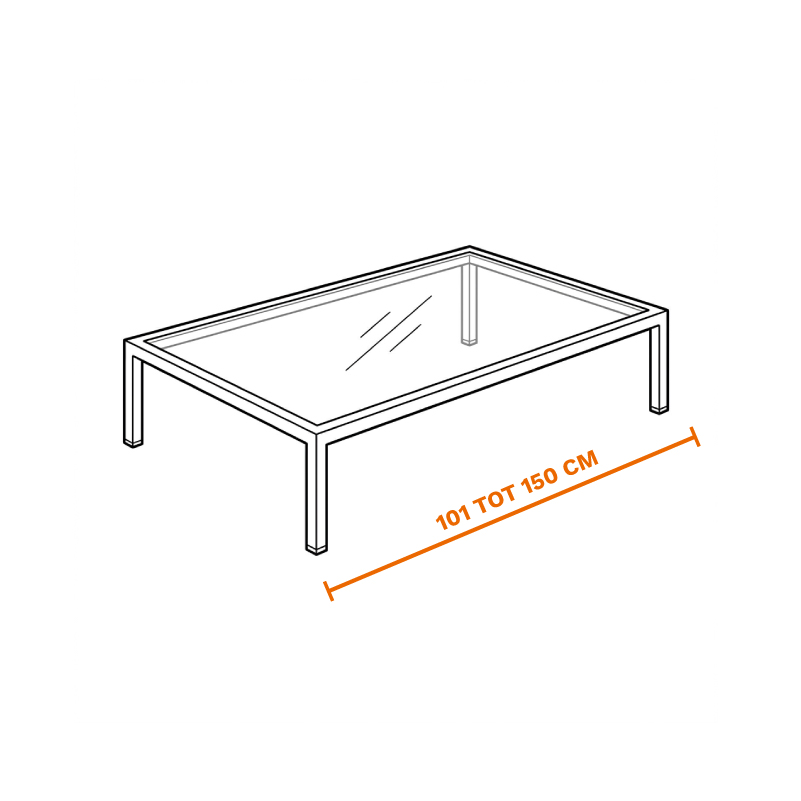 Salontafel van glas of steen op laten halen door de meubel ophaalservice van vootzy
