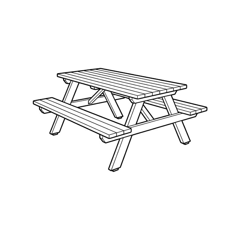 Picknicktafel op laten halen door de meubel ophaalservice van vootzy