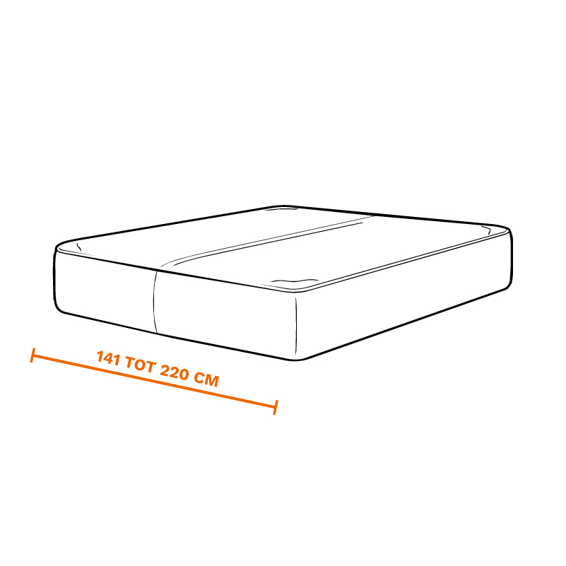 Matras van 141 tot 220 cm breed op laten halen door de meubel ophaalservice van vootzy