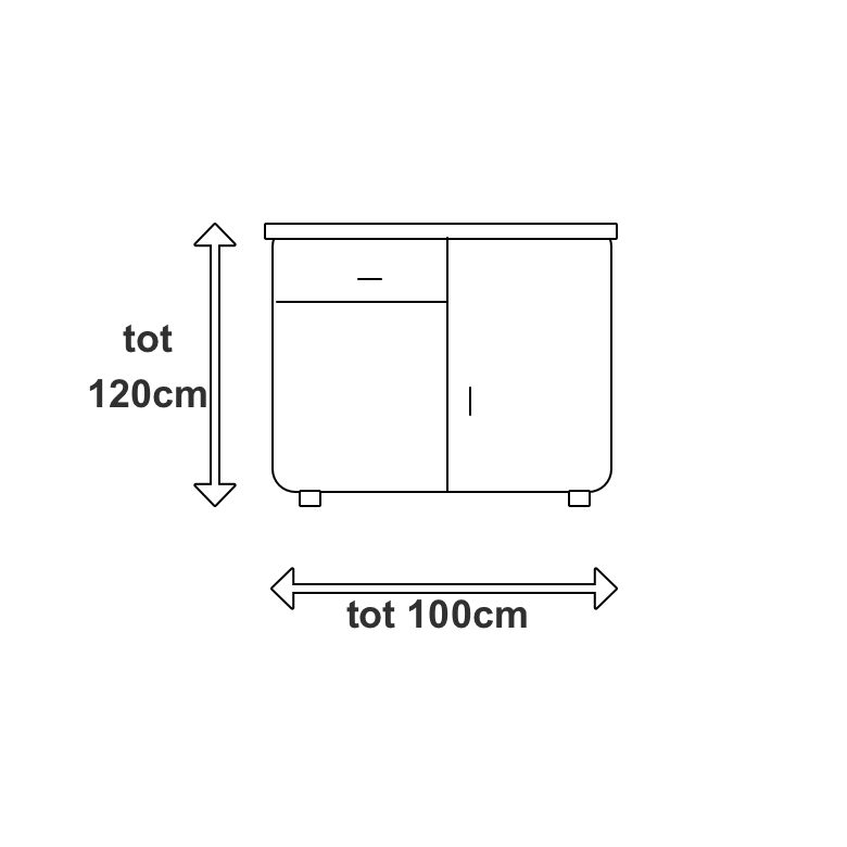kast tot 100cm breed tot 120cm hoog