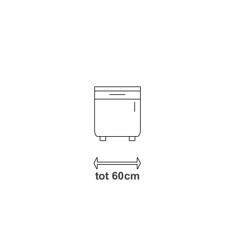 nachtkastje tot 60cm breed