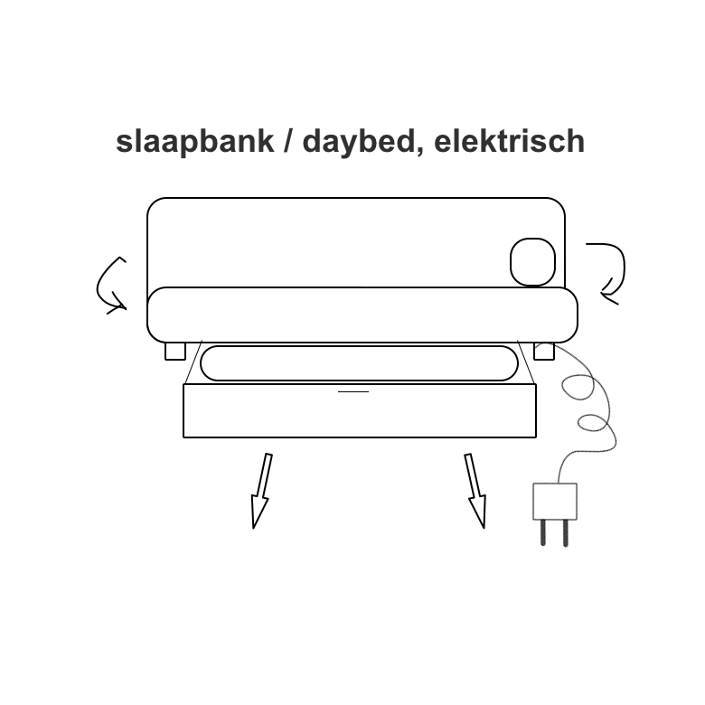 Rechte Slaapbank, elektrisch